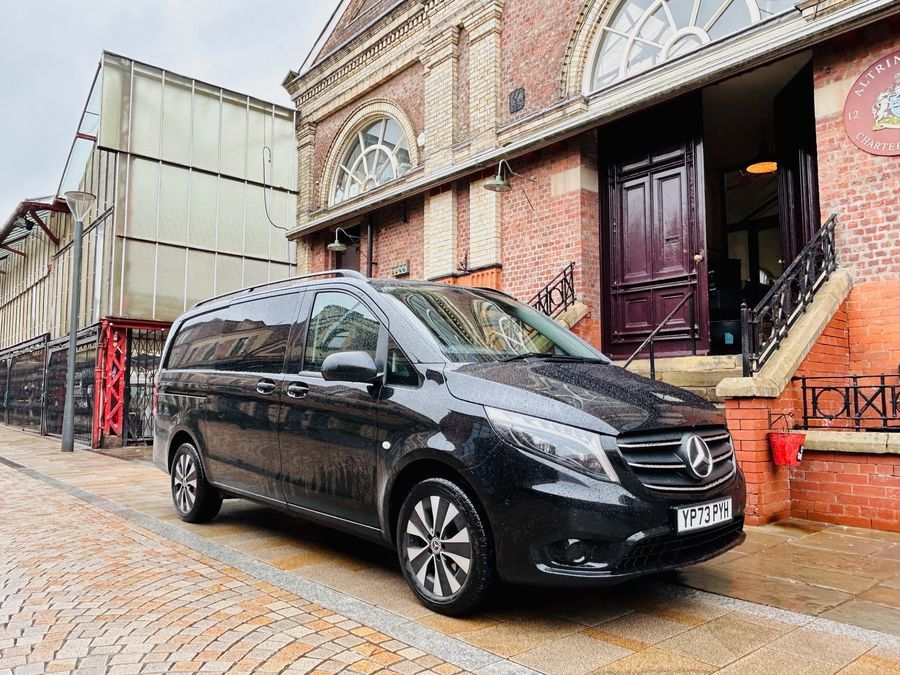 Black Mercedes Vito people carrier